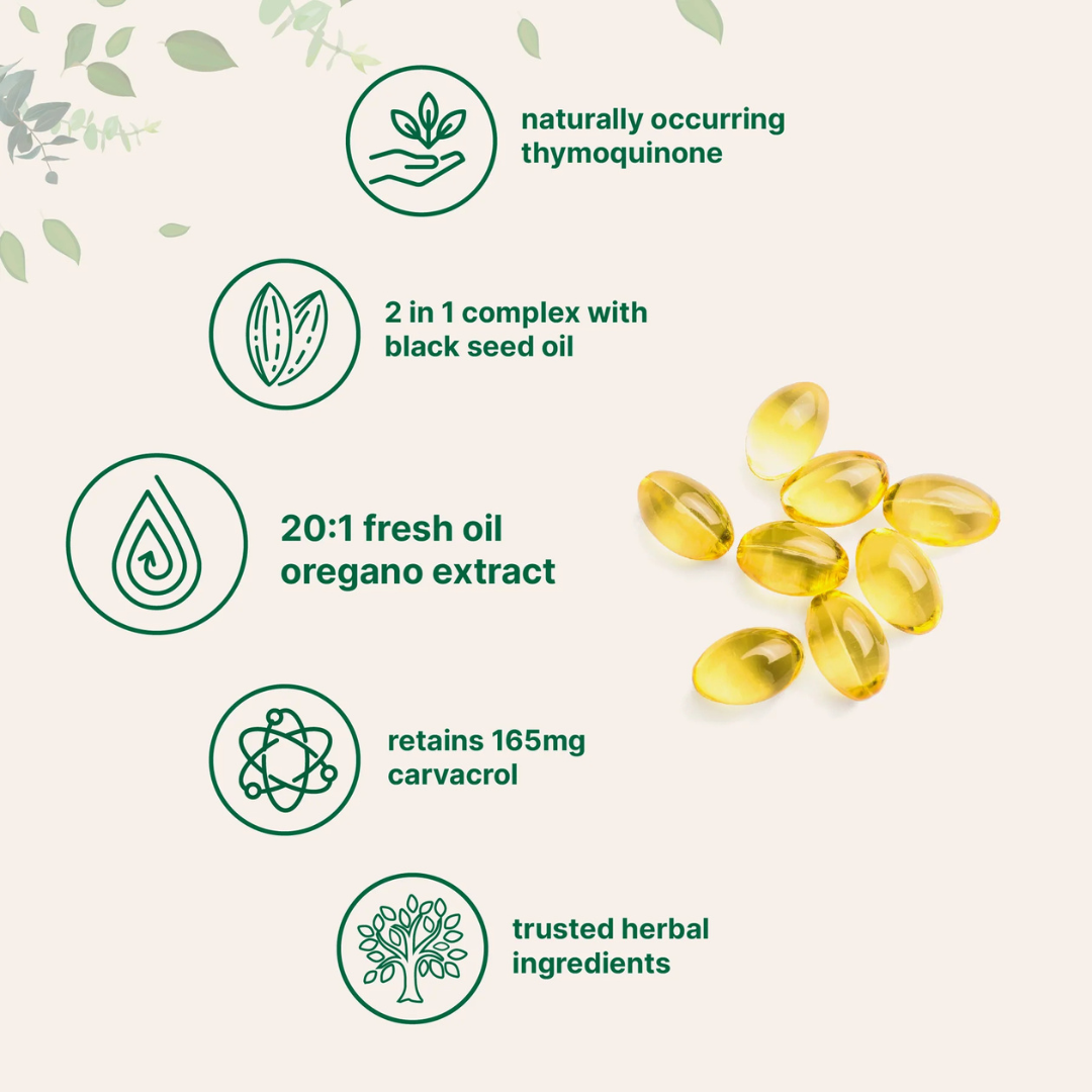 ImmunoHerb® Oregano + Black Seed, Immune Softgels